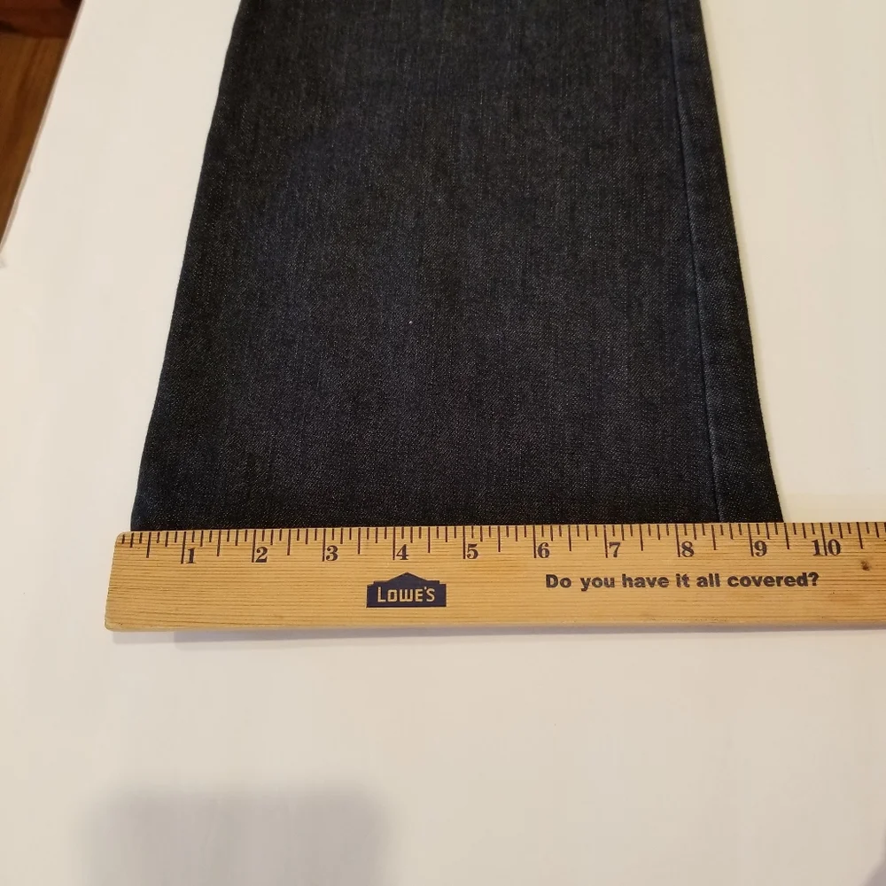Jones New York Jeans Women's 6 Blue Bootcut Mid Rise Dark Wash Beaded Stretch